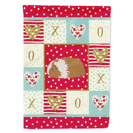Carolines Treasures 28 x 0.01 x 40 in. Texel Guinea Pig Love Canvas House Flag CK5437CHF